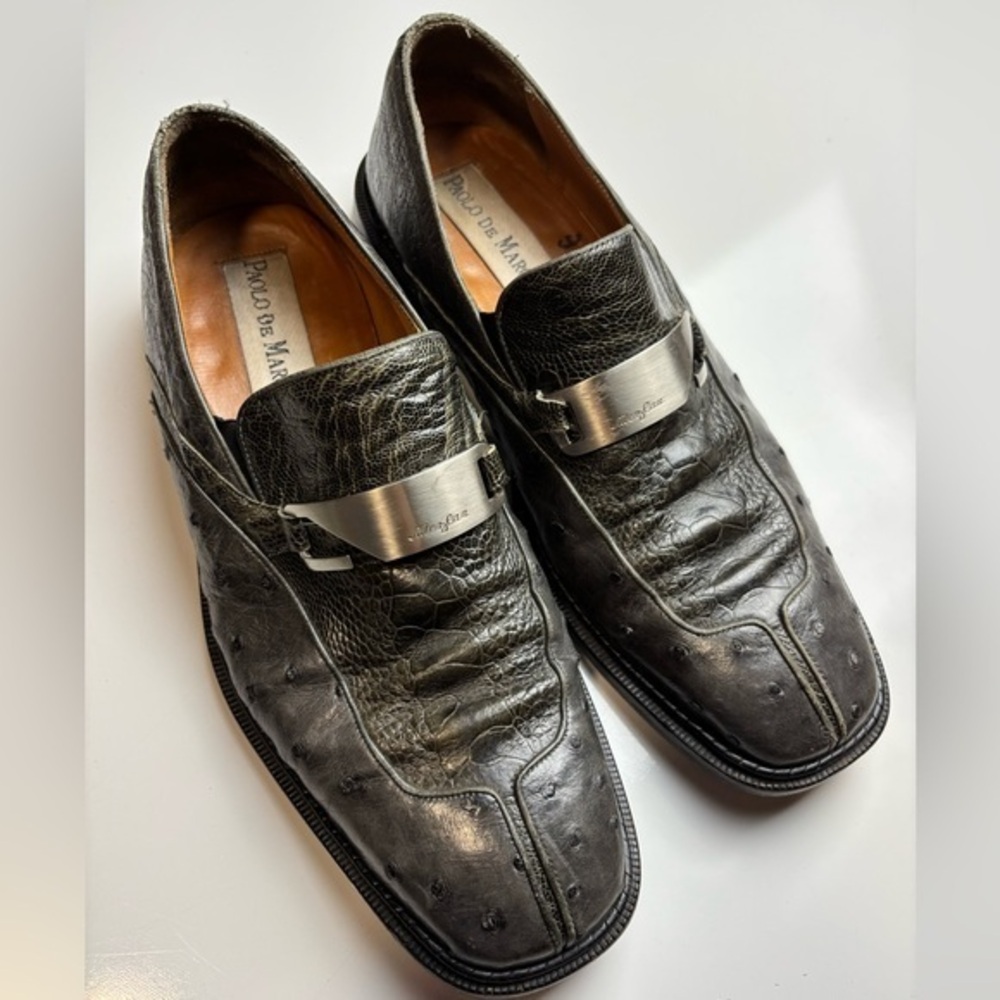 Paolo De Marco Mezlan Genuine Ostrich loafers‎